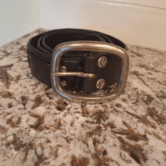 Lucky Brand MENS Leather Black  Belt size 34 - Picture 1 of 8